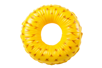 Colorful swim inflatable ring or rubber ring isolated on background, summer vacation concept,  swim tube for pool.