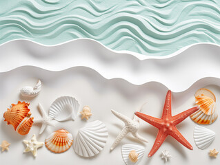 Obraz na płótnie Canvas Maritime Minimalism: A Starfish's Coastal Calm.