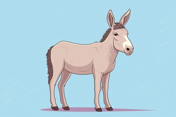 a cartoon of a donkey