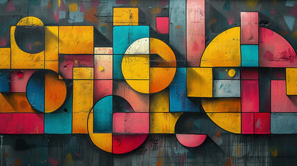Urban expression with graffiti letters bold and colorful telling stories of the streets