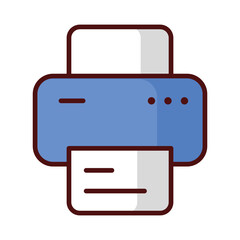 Printer icon vector stock illustration.