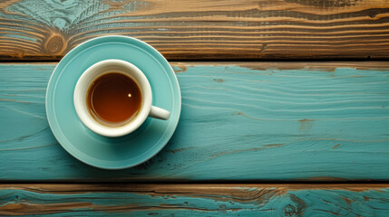 Morning delight: steam whispers from a cup, promising the soothing warmth of brewed tea.