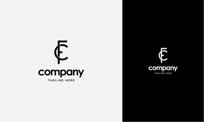 Initial Letter FC or CF Logo,Typography Vector Template. Creative Abstract Letter FC or CF Logo Vector
