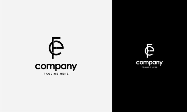 Initial Letter EF or FE Logo,Typography Vector Template. Creative Abstract Letter EF or FE Logo Vector