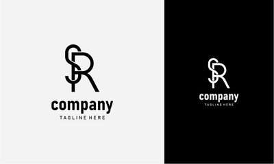 Initial Letter SR or RS Logo,Typography Vector Template. Creative Abstract Letter SR or RS Logo Vector