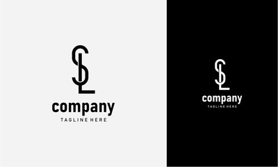 Initial Letter SL or LS Logo,Typography Vector Template. Creative Abstract Letter SL or LS Logo Vector