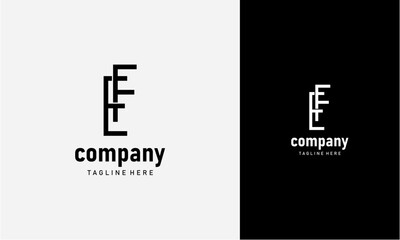 Initial Letter EF or FE Logo,Typography Vector Template. Creative Abstract Letter EF or FE Logo Vector