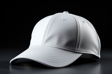 Fototapeta premium White baseball hat mockup illustration on studio background