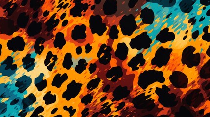 Captivating abstract leopard print texture design: high-quality adobe stock image for creative projects and designs)