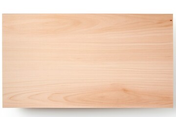Fototapeta premium Empty plywood banner isolated on white background Generative Ai