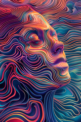 abstract face background