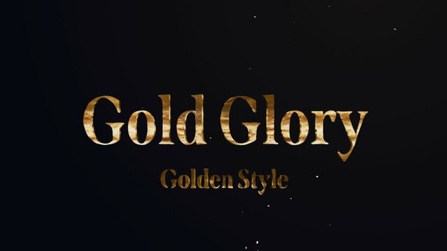 Gold Glory Titles Cinematic Trailer - Golden Touch and Rich 3D Text Effect