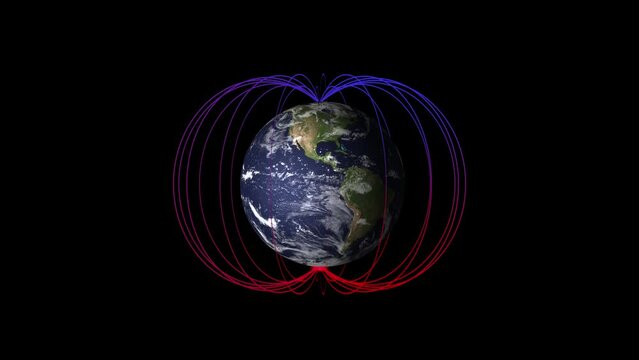 Visualization of Earth's Magnetic Field Dynamics. Map source from NASA Earth Observations (NEO)