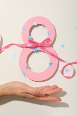 Paper number eight, with a beautiful satin ribbon