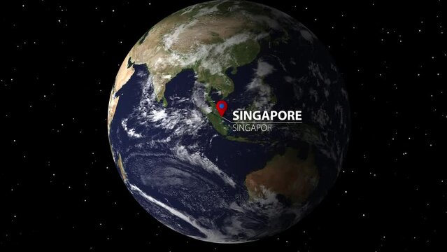 Zooming In on Singapore from Space. Map source from NASA Earth Observations (NEO)
