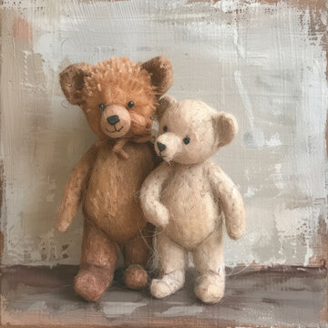 teddy bears on a table