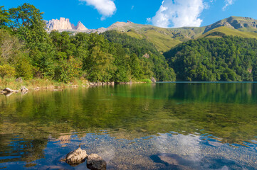 Fototapeta premium View to lake MaralGol in Azerbaijan Republic