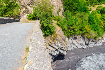 Old stone bridge named Ulu Korpu was built in the 18th century near Ilisu village, northwest Azerbaijan