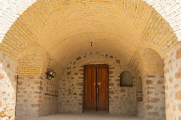 An ancient caravanserai in the city of Sheki in western Azerbaijan
