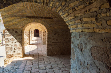 Fototapeta na wymiar An ancient caravanserai in the city of Sheki in western Azerbaijan