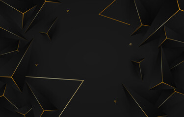 Abstract Modern Black Triangular Background