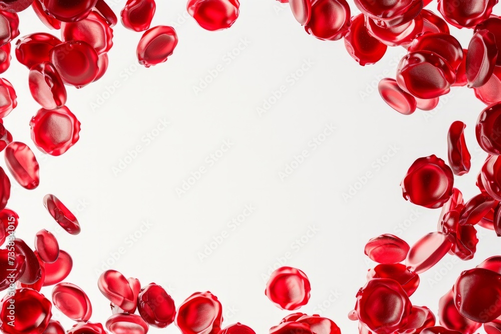 Poster abstract background with blood cells, perfect for adding text