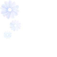 水彩の青い花の背景イラスト