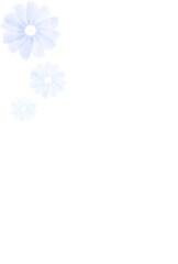 水彩の青い花の背景イラスト