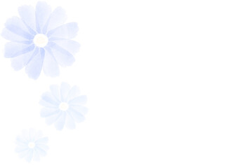 Fototapeta na wymiar 水彩の青い花の背景イラスト