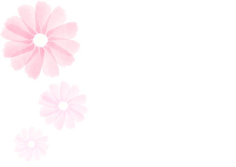 Fototapeta na wymiar 水彩のピンク色の花の背景イラスト