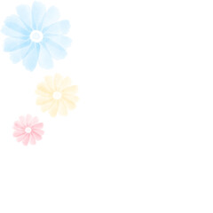 水彩のカラフルな花の背景イラスト