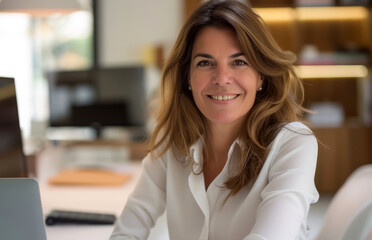 portrait of a smiling businesswoman