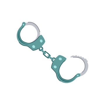 teal handcuffs isolated on white clip art preview