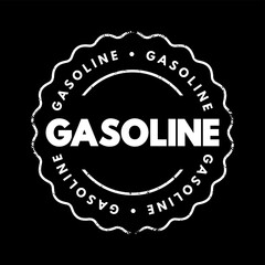 Gasoline text stamp, concept background