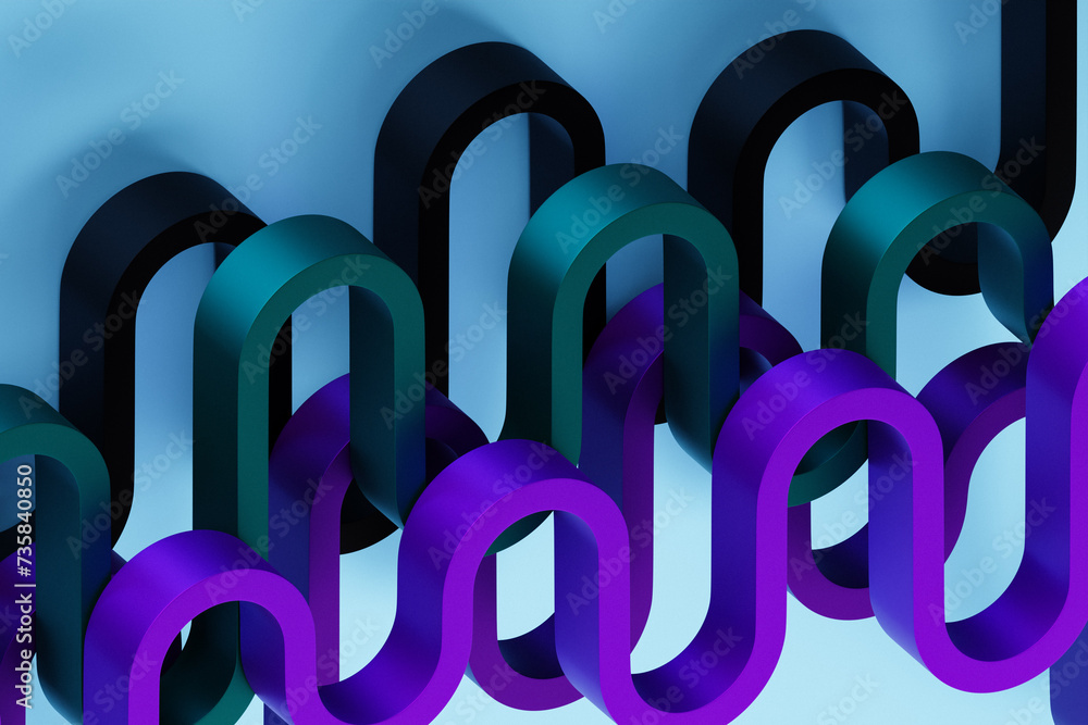 Poster 3d multicolor geometric shapes . abstract design elements. dynamic abctract pattern, 3d illustration