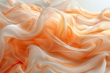 Obraz premium abstract background with smooth wavy lines in orange and pink colors