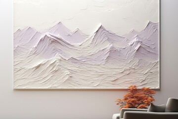 Abstract Textured Mountain Range Artwork