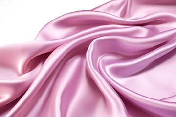 Fototapeta premium Piece of satin fabric isolated on white background Generative Ai