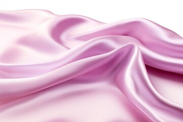 Obraz premium Piece of satin fabric isolated on white background Generative Ai