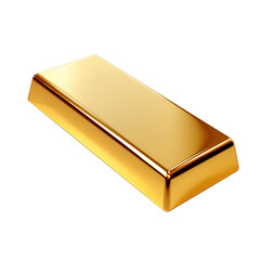 Golden bar isolated on transparent background PNG. Generative AI	
