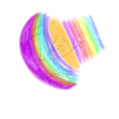 Sun colorful multicolored rainbow art