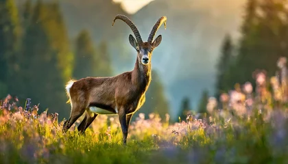 Poster Beautiful roe deer (Capreolus capreolus) in the mountains © Semih Photo