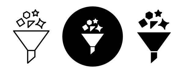 Content curation outline icon collection or set. Content curation Thin vector line art