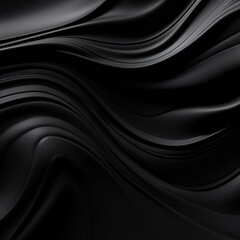 Obraz premium Smooth black liquid vector background Generative Ai