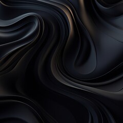 Obraz premium Smooth black liquid vector background Generative Ai