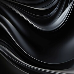 Smooth black liquid vector background Generative Ai