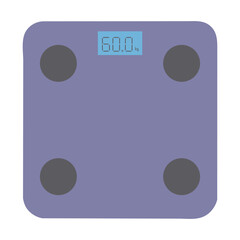 bathroom scales on white background vector