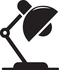 Modern Desk Lamp Silhouette vector