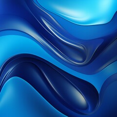 Fototapeta premium Smooth blue liquid vector background Generative Ai