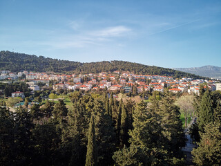 Beautiful cityscape. View of Split Town, Croatia. A famous tourist destination on the Adriatic Sea.